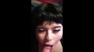 Amateur goth girfriend wiith gets Face Fucked
